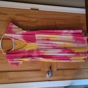 Soft cloud tye dye v-neck dress